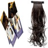 Kis Beautiful So4 Snapon Ponytail/hair Extension (2 In 1) With Natural Brown Color 100% Human Hair Blend  Tangle Free Hair