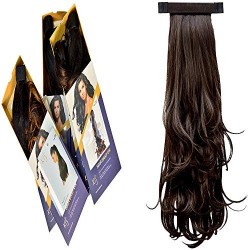 Kis Beautiful So5 Snapon Ponytail/hair Extension (2 In 1) With Natural Brown Color 100% Human Hair Blend  Tangle Free Hair