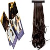 Kis Beautiful So5 Snapon Ponytail/hair Extension (2 In 1) With Natural Brown Color 100% Human Hair Blend  Tangle Free Hair