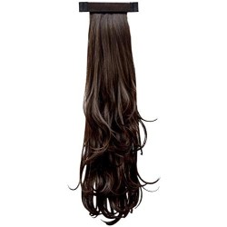 Kis Beautiful So5 Snapon Ponytail/hair Extension (2 In 1) With Natural Brown Color 100% Human Hair Blend  Tangle Free Hair