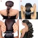 Kis Beautiful So5 Snapon Ponytail/hair Extension (2 In 1) With Natural Brown Color 100% Human Hair Blend  Tangle Free Hair