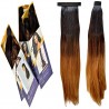 Kis Beautiful So1 Snapon Ponytail/hair Extension (2 In 1) With Omber Gold Color 100% Human Hair Blend  Tangle Free Hair