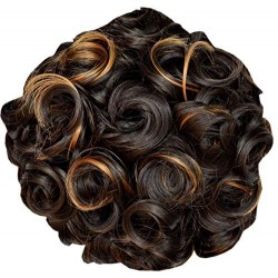 Kis Beautiful Md3 Hair Messy Bun With Highlight Gold Colour. 100% Human Hair Blend/tangle Free Hair