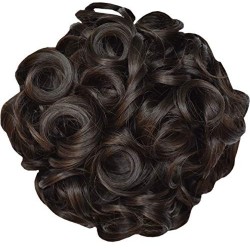 Kis Beautiful Md1 Hair Messy Bun With Natural Brown Color 100% Human Hair Blend  Tangle Free Hair