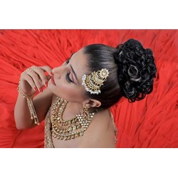 Kis Beautiful Md1 Hair Messy Bun With Natural Brown Color 100% Human Hair Blend  Tangle Free Hair