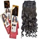 Kis Beautiful Ud2 Curly Hair Extension Set (22 Pcs Clips) With Natural Brown Color 100% Human Hair Blend  Tangle Free Hair