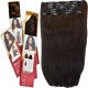 Kis Beautiful Ud1 Straight Clip-in Hair Extension Set (22 Pcs Clips) With Natural Brown Color 100% Human Hair Blend