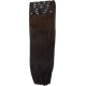Kis Beautiful Ud1 Straight Clip-in Hair Extension Set (22 Pcs Clips) With Natural Brown Color 100% Human Hair Blend