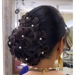 WigOWig HandMade Hair Flower For Bridal Hair Decoration with highlight (Set of  20 Flower)