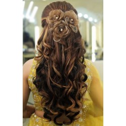 WigOWig HandMade Hair Rose For Bridal Hair Decoration with highlight (Set of  6 Rose)