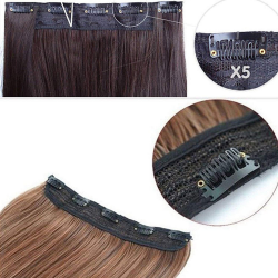 WigOWig Human Hair like Straight Hair Extension for Ladies-Washable & Heat Resistant Hair