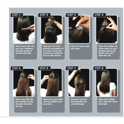 WigOWig™ Human Hair like Curly Hair Extension for Ladies with Natural Brown Color hair (Washable & Heat Resistant Hair)