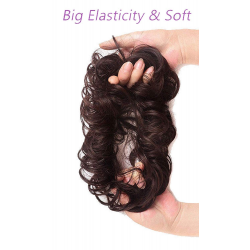 WigOWig™ Human Hair like Hair Juda Bun for Ladies with Natural Brown color. Strong Ultra stretch Elastic (Washable ) 