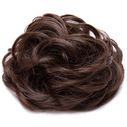 WigOWig™ Human Hair like Hair Juda Bun for Ladies with Natural Brown color. Strong Ultra stretch Elastic (Washable ) 