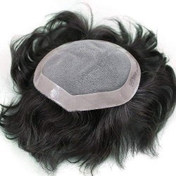 Hair Wigs Toupee/Patches For Men Full Head 100% Original Monofilament Human Hair Patches For Bald Area For Gents
