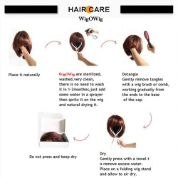 WigOWig Straight Beautiful Washable and Heat Resistant Hair Wig for Special Design for Bald Head(Suitable for cimo& Alopecia)