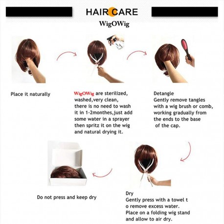 WigOWig Straight Beautiful Washable and Heat Resistant Hair Wig for Special Design for Bald Head(Suitable for cimo& Alopecia)